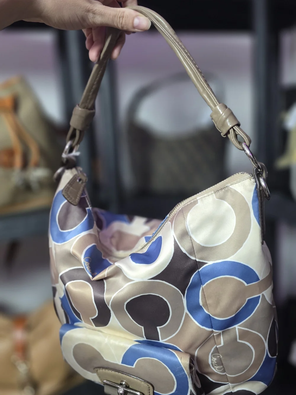 Coach Kristin Graphic Op Art Hobo Shoulder Bag